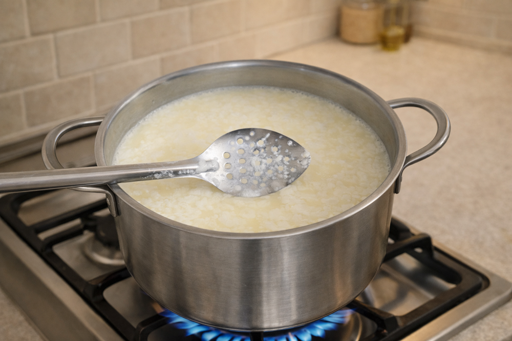 разведение фермента в стакане с водой